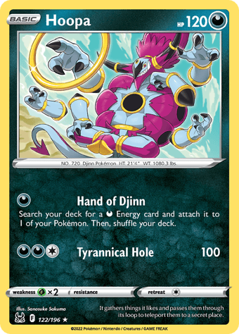 Hoopa Lost Origin Pokemon Card