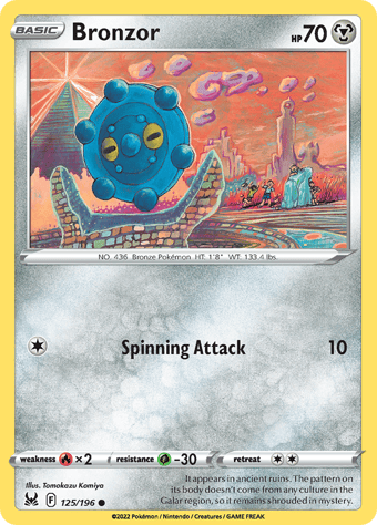 Bronzor Lost Origin Pokemon Card