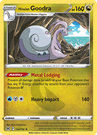 Hisuian Goodra Lost Origin Pokemon Card
