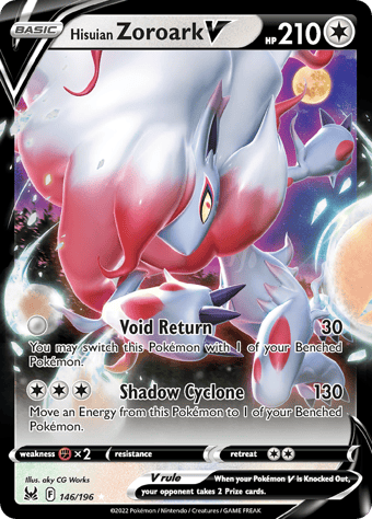 Hisuian Zoroark V Lost Origin Pokemon Card