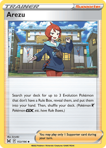 Arezu Lost Origin Pokemon Card