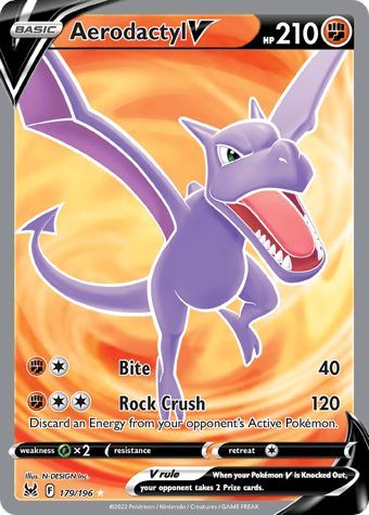 Aerodactyl V Lost Origin Pokemon Card
