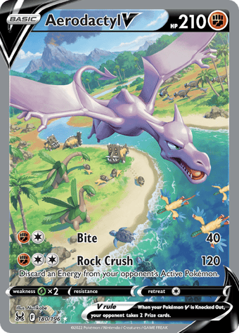 Aerodactyl V Lost Origin Pokemon Card