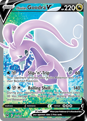 Hisuian Goodra V Lost Origin Pokemon Card