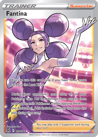 Fantina Lost Origin Pokemon Card