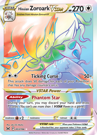 Hisuian Zoroark VSTAR Lost Origin Pokemon Card