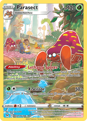 Parasect Lost Origin Pokemon Card