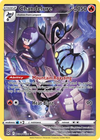 Chandelure Lost Origin Pokemon Card