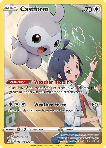 Castform Lost Origin Pokemon Card