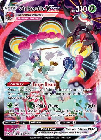 Orbeetle VMAX Lost Origin Pokemon Card