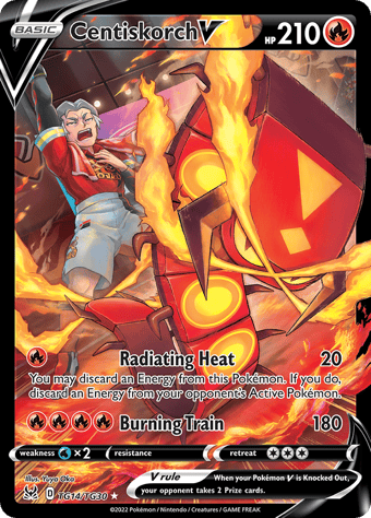 Centiskorch V Lost Origin Pokemon Card