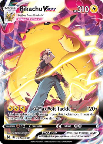 Pikachu VMAX Lost Origin Pokemon Card