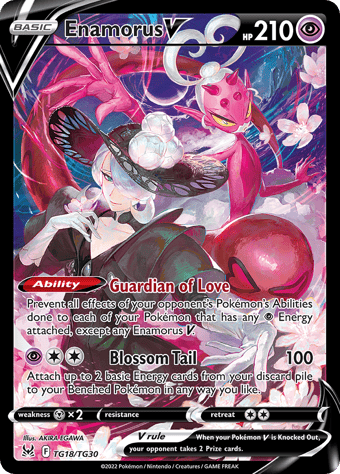 Enamorus V Lost Origin Pokemon Card