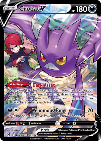 Crobat V Lost Origin Pokemon Card
