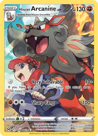 Hisuian Arcanine Lost Origin Pokemon Card