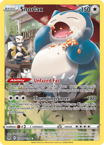 Snorlax Lost Origin Pokemon Card