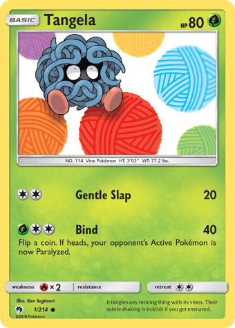 Tangela Lost Thunder Pokemon Card