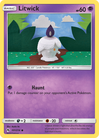 Litwick Lost Thunder Pokemon Card