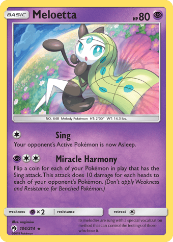 Meloetta Lost Thunder Pokemon Card