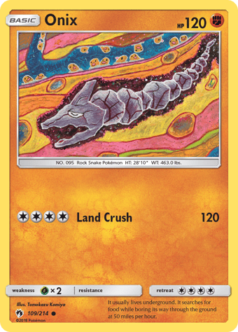 Onix Lost Thunder Pokemon Card