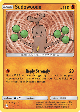 Sudowoodo Lost Thunder Pokemon Card
