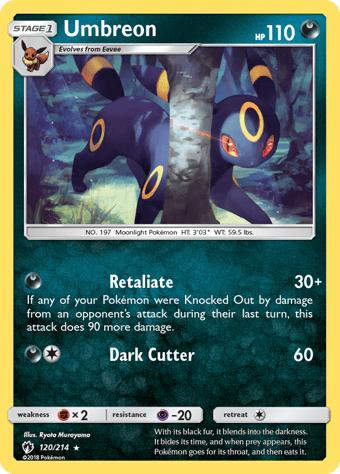 Umbreon Lost Thunder Pokemon Card