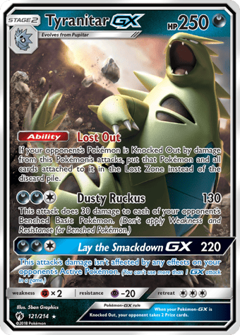 Tyranitar-GX Lost Thunder Pokemon Card