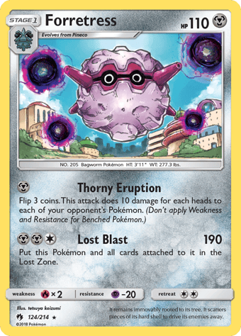 Forretress Lost Thunder Pokemon Card