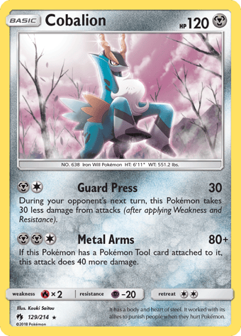 Cobalion Lost Thunder Pokemon Card