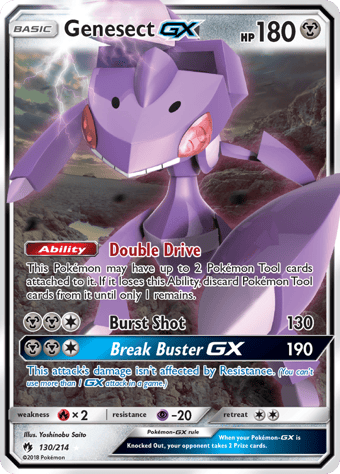 Genesect-GX Lost Thunder Pokemon Card