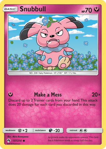 Snubbull Lost Thunder Pokemon Card