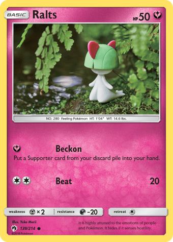 Ralts Lost Thunder Pokemon Card