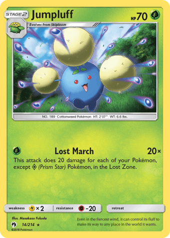 Jumpluff Lost Thunder Pokemon Card