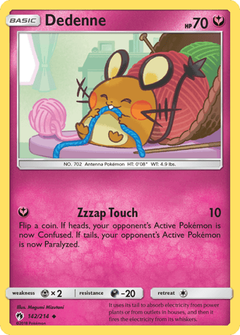 Dedenne Lost Thunder Pokemon Card
