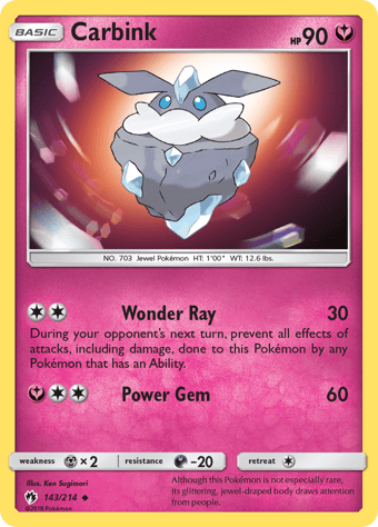 Carbink Lost Thunder Pokemon Card