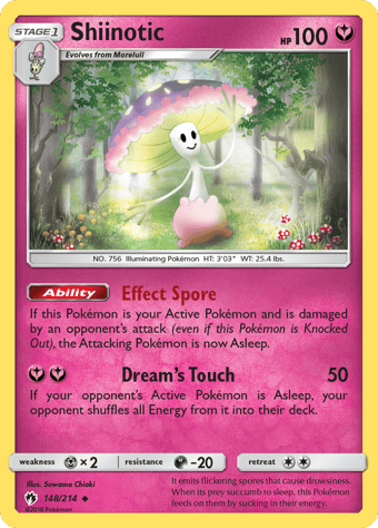 Shiinotic Lost Thunder Pokemon Card
