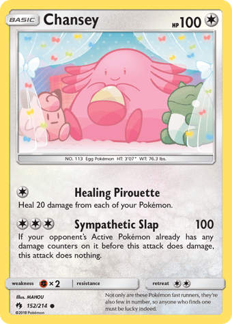 Chansey Lost Thunder Pokemon Card