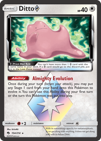 Ditto ◇ Lost Thunder Pokemon Card