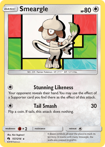 Smeargle Lost Thunder Pokemon Card
