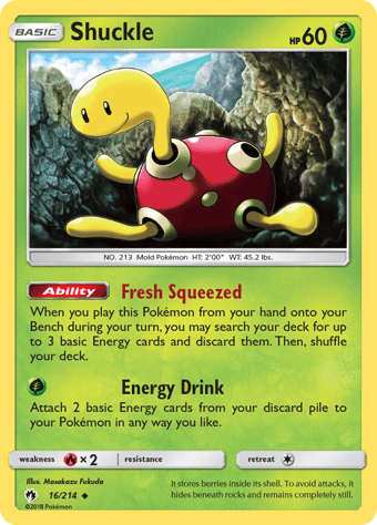 Shuckle Lost Thunder Pokemon Card