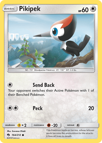 Pikipek Lost Thunder Pokemon Card