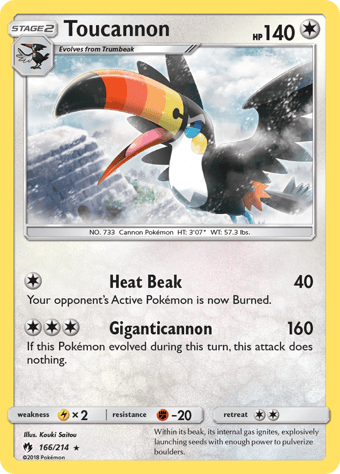 Toucannon Lost Thunder Pokemon Card