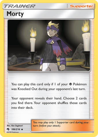 Morty Lost Thunder Pokemon Card