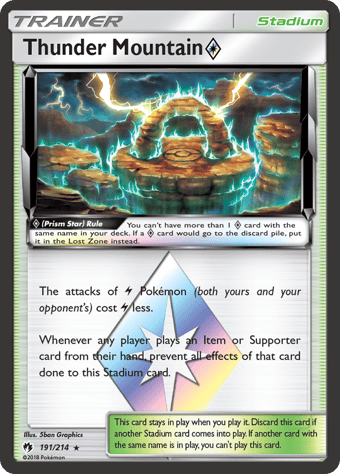 Thunder Mountain ◇ Lost Thunder Pokemon Card