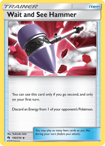 Wait and See Hammer Lost Thunder Pokemon Card
