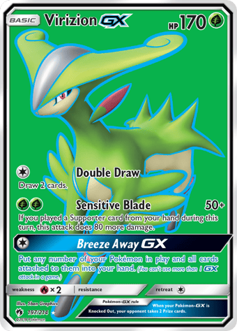 Virizion-GX Lost Thunder Pokemon Card