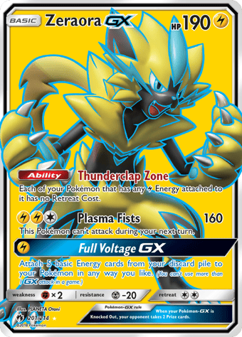 Zeraora-GX Lost Thunder Pokemon Card