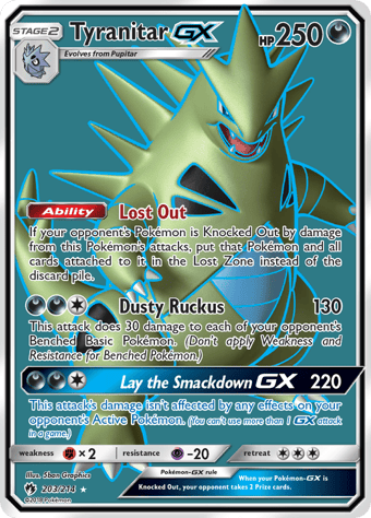 Tyranitar-GX Lost Thunder Pokemon Card