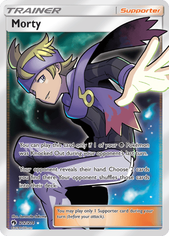 Morty Lost Thunder Pokemon Card