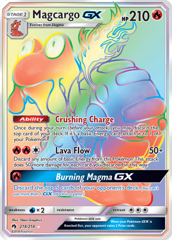 Magcargo-GX Lost Thunder Pokemon Card